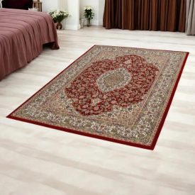   Perzsky koberec červená MEDALION 140x200 exkluzívny akrylový koberec