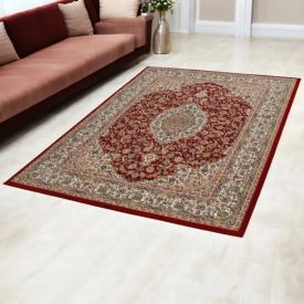   Perzský koberec Isfahan bordová 200x300 kvalitný akrylový koberec do obývačky