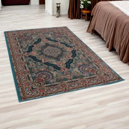 Perzsky koberec modrý TABRIZ 140x200 luxusný kusový koberec z akrylu