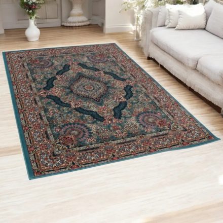 Perzsky koberec modry TABRIZ 160x230 luxusný koberec do obývačky z akrylu