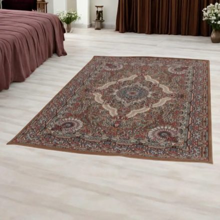 Perzsky koberec hnedy MEDALION 140x200 luxusný kusový koberec z akrylu