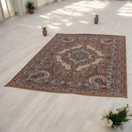 Perzsky koberec hnedy Medalion 60x90 prémiový koberec do obývačky alebo spálne