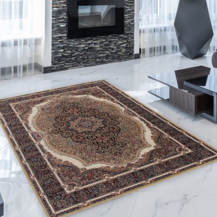 Perzský koberec hnedý Kerman 140x200 kvalitný koberec do obývačky alebo spálne