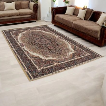Perzský koberec hnedý KERMAN 160x230 luxusný koberec do obývačky z akrylu