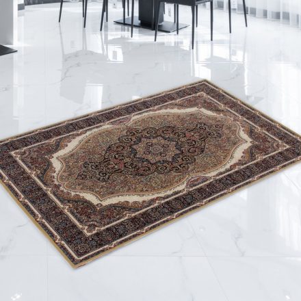 Perzský koberec hnedý Kerman 80x120 kvalitný koberec do obývačky alebo spálne