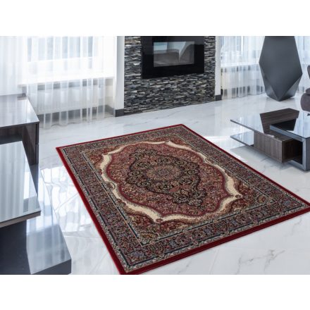 Perzsky koberec bordovy Medalion 140x200 prémiový koberec do obývačky alebo spálne