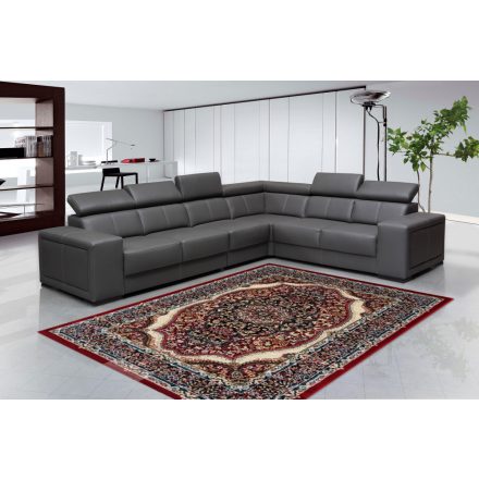 Perzsky koberec bordovy Medalion 160x230 prémiový koberec do obývačky alebo spálne