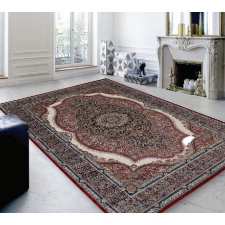 Perzsky koberec bordovy Medalion 200x300 prémiový koberec do obývačky alebo spálne