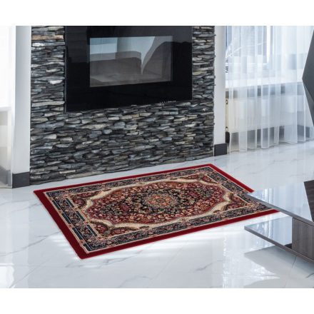 Perzsky koberec bordovy Medalion 60x90 kvalitný koberec do obývačky alebo spálne