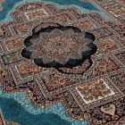 Perzský koberec Kerman modrý 200x300 kvalitný akrylový koberec do obývačky