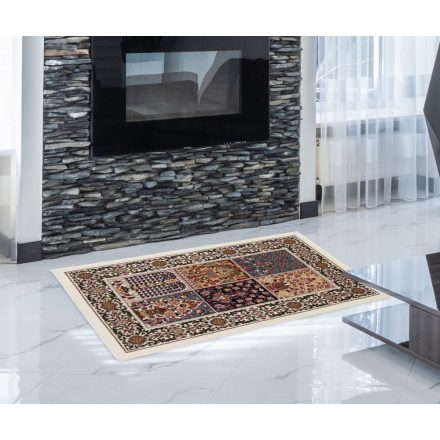 Perzsky koberec bezovy Kheshti 60x90 prémiový koberec do obývačky alebo spálne