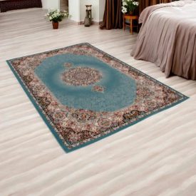   Luxusný akrylový koberec so vzorom Tabriz - tyrkysový 140x200