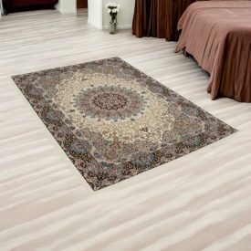  Perzský koberec Isfahan béžový 140x200 akrylový koberec prémiovej kvality