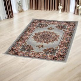   Perzský koberec Isfahan sivý 80x120 exkluzívny akrylový koberec