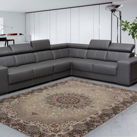 Perzský koberec sivý KERMAN 160x230 kvalitný koberec do obývačky z akrylu