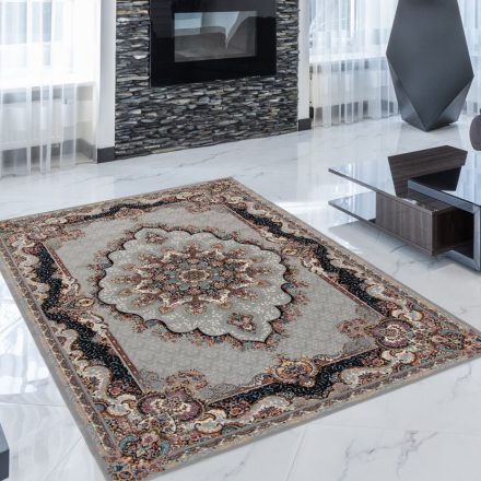 Perzský koberec sivý TABRIZ 140x200 exkluzívny akrylový koberec