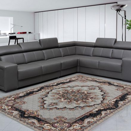 Perzský koberec sivý Tabriz 160x230 prémiový koberec do obývačky alebo spálne