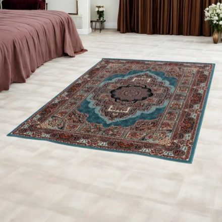 Perzský koberec modrý TABRIZ 140x200 kvalitný akrylový koberec