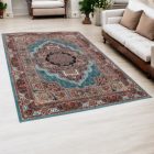 Perzský koberec modrý TABRIZ 160x230 luxusný koberec do obývačky z akrylu