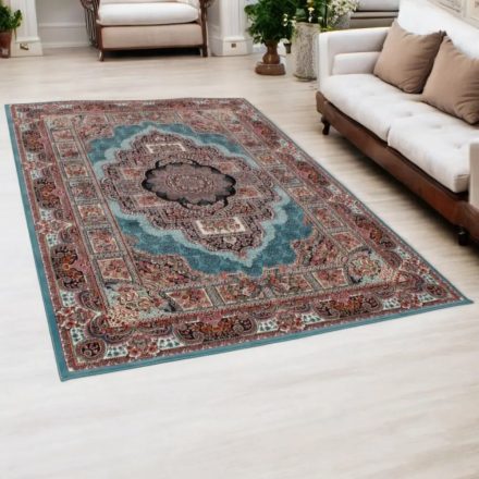 Perzský koberec modrý TABRIZ 160x230 luxusný koberec do obývačky z akrylu