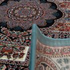 Perzský koberec modrý TABRIZ 160x230 luxusný koberec do obývačky z akrylu