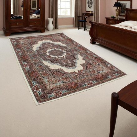 Perzský koberec béžový TABRIZ 140x200 exkluzívny akrylový koberec