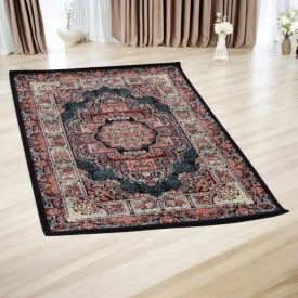   Luxusný akrylový koberec so vzorom Tabriz - tmavomodrý 80x120