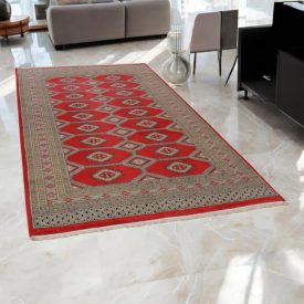   Pakistanský koberec červený Jaldar 153x259 ručne viazaný orientálny koberec