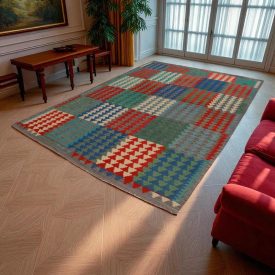   Koberec kilim Chobi 301x207 Ručne tkaný afganský kilim z vlny