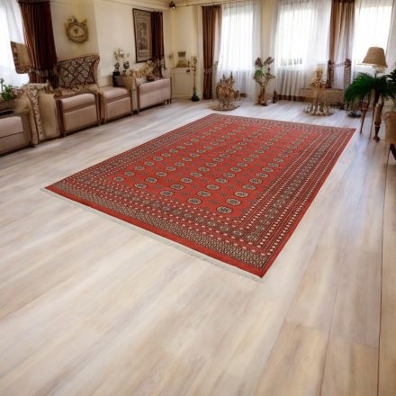 Veľký koberec bordový Bokhara 244x336 ručne viazaný pakistanský koberec do obývačky