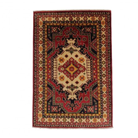 Ručne viazaný Afganský koberec do obývačky bordová 199x292