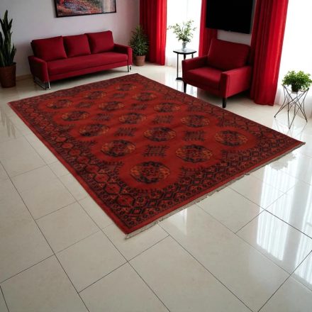 Orientálny koberec bordová Ersari 207x301 ručne viazaný Afganský koberec do obývačky alebo spálne