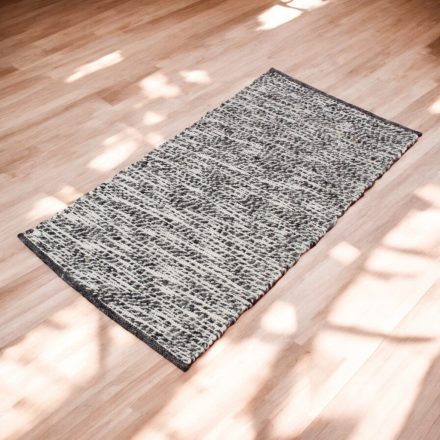 Hrubý vlnený koberec Rustic 70x130 sivý koberec