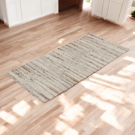 Hrubý vlnený koberec Rustic 70x140 sivý koberec