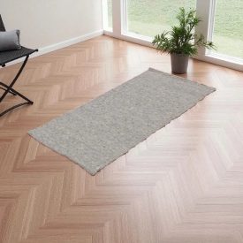 Tkaný koberec Rustic 70x135 moderný vlnený koberec