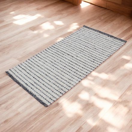 Moderný vlnený koberec Rustic 70x140 sivý koberec