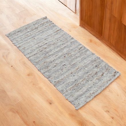 Hrubý vlnený koberec Rustic 60x120 sivý koberec