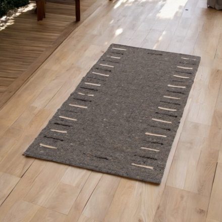 Hrubý koberec z vlny Rustic 70x147 hnedý koberec