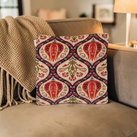   Dekoračný vankúš tmavomodrý 45x45 cm – Sultánske granátové jablko