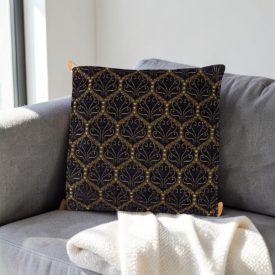   Dekoračný vankúš tmavomodrý 45x45 cm – Ornament nočnej modrej