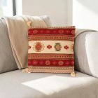 Dekoračný vankúš bordový 45x45 cm – Nomádske pruhy