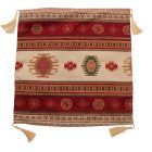 Dekoračný vankúš bordový 45x45 cm – Nomádske pruhy