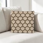 Dekoračný vankúš svetlosivý 45x45 cm – Strieborný ornament