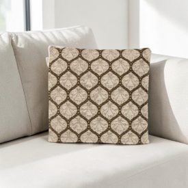   Dekoračný vankúš svetlosivý 45x45 cm – Strieborný ornament