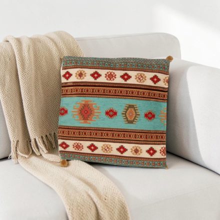 Dekoračný vankúš tyrkysový 45x45 cm – Tyrkysový nomád