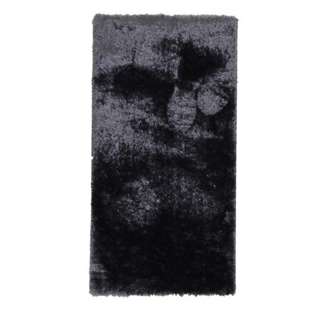 Jednofarebný koberec fekete 60x110 mäkký strojovo tkaný koberec