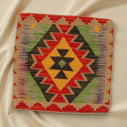 Afgánsky obliečka na vankúš Kilim 45x45 ručne tkaný vankúš