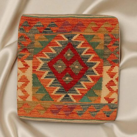 Afgánsky obliečka na vankúš Kilim 45x45 ručne tkaný vankúš