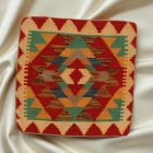 Afgánsky obliečka na vankúš Kilim 45x45 ručne tkaný vankúš