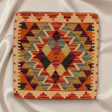 Afgánsky obliečka na vankúš Kilim 45x45 ručne tkaný vankúš